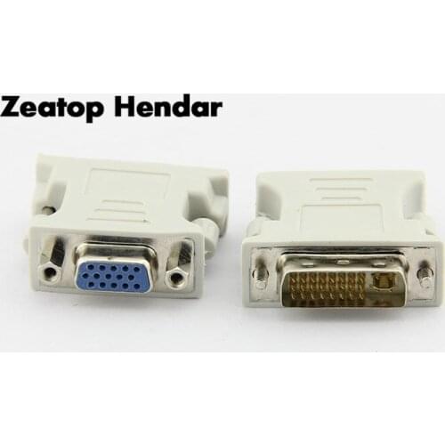 1Pcs DVI 24+5 Male Pin to VGA HD15 Female Adapter Connector/ Video Converter