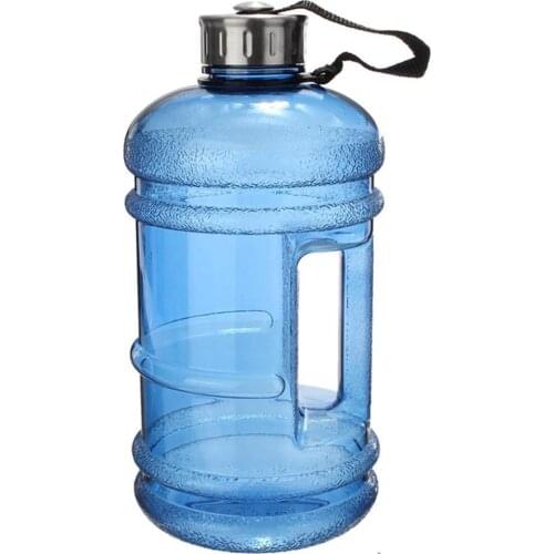 2.2L Large Capacity Multifunctiona Dumbbell Shape Water Bottle Portable Sport Gym Fitness push cap Water Kettle With handle 2019