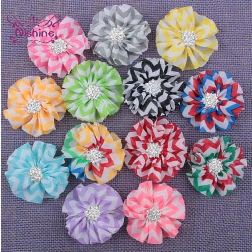 5pcs/lot Colorful Fabric Striped Flower Accessories DIY Handmade Bouquet Brooch Production Clothing Making Home Decoration