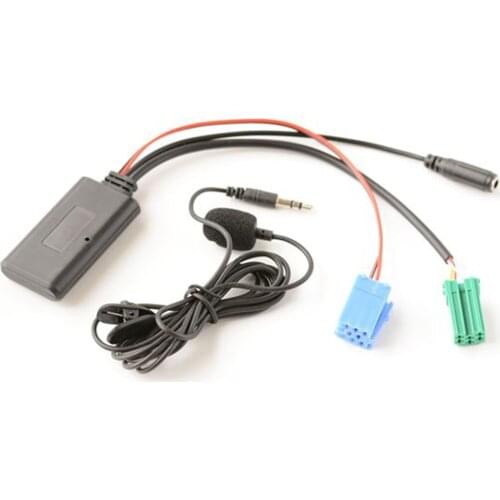 Car Bluetooth 5.0 Stereo Audio AUX Input Cable MINI Plug With Microphone For Renault 2005-11