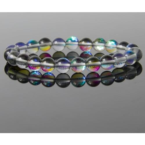 Brilliant light,8mm Bead Flash Stone Blue labradorite Bracelet Female Models Crystal Bracelets Gray Moonstone Bracelet Women