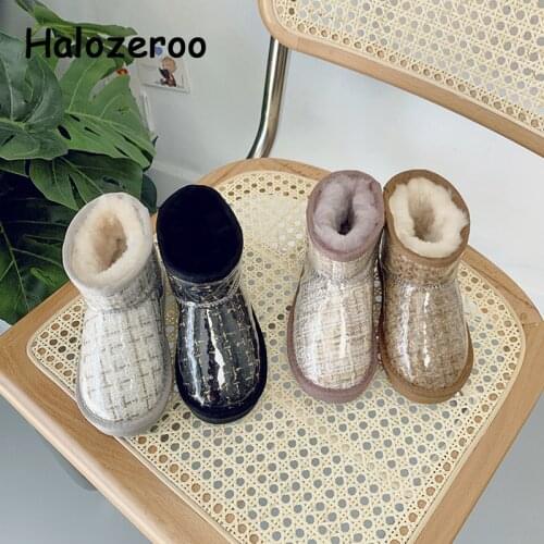 Winter Kids Snow Boots Baby Girls Ankle Boots Children Waterproof Brand Shoes Warm Boots Toddler Dress Princess Shoes Soft New