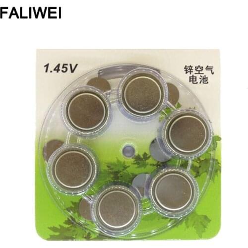 6PCS/LOT Battery A675P/D6 A675P 675 PR44P Zinc Air battery for cochlear implant Hearing Aid Zinc Air battery