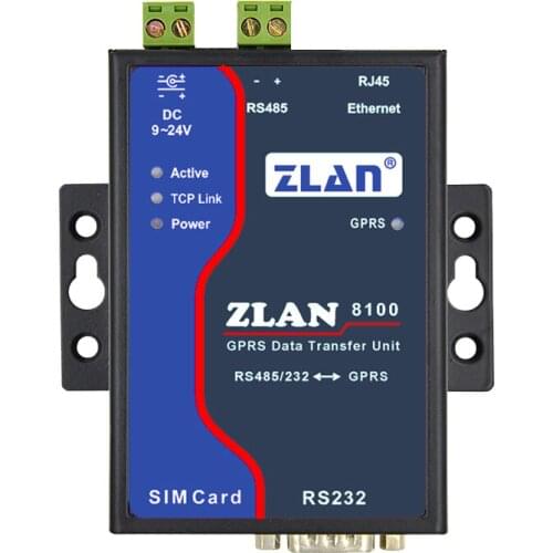 GPRS serial port server RS232/485 serial port to GPRS DTU wireless data transmission module ZLAN8100