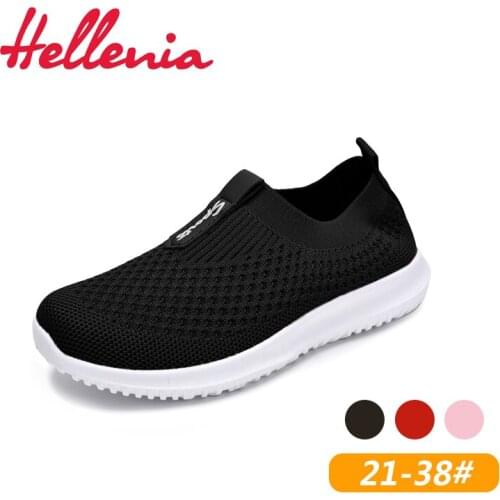 Helleniagirls kids shoes boys girls children breathable air mesh casual flats light walking summer girl shoes children slip on