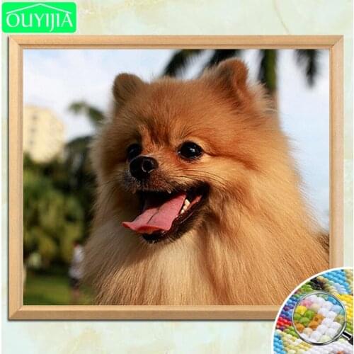 OUYIJIA Poodle Dog 5D DIY Diamond Painting Full Square Mosaic Diamond Embroidery For Sale Handwork Cross Stitch Kits Painting