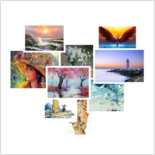 Painting By Numbers Landscape character Drawing On Canvas HandPainted Gift Picture By Number animal Kits Home Decoration