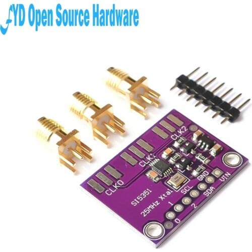 DC 3V 5V CJMCU-5351 Si5351A Si5351 I2C Clock Generator Breakout Board Signal Generator PLL Clock Divider 8KHz-160MHz for
