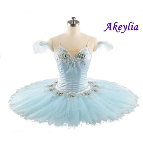 2020 News! pale blue bird Professional tutu for girls competition sleeping beauty pancake ballet costume tutu dress women