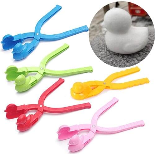 Winter Plastic Snowball Maker Clip Kids Outdoor Sand Snow Ball Mold Toys Fight Duck Snowman Clip Toy for Children