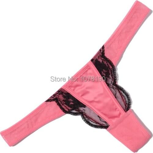 Hot sale Luxury milk sexy Thong silk like fabric underwear panties