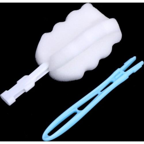 Baby Milk Feeding Bottle Sponge Brush Nipple Cleaning Cup Scrubber Cleaner Tool