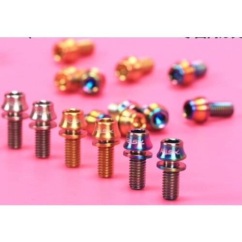 M5x12mm Titanium bottle cage bolts anodized bicycle bolts mountain bike carbon bottle cage bolts
