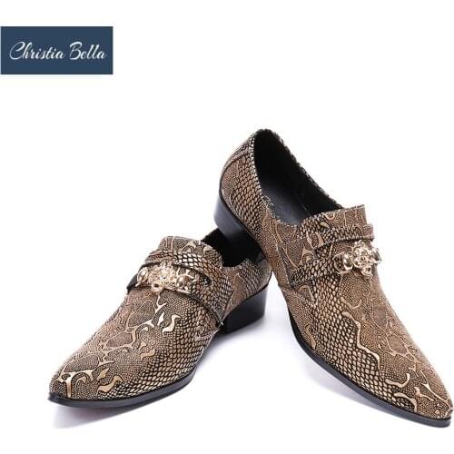 Christia Bella Bling Mens Shoes Stage Outfit Celebrage Dress Shoes for Men Brand Designer Oxfords Wedding Party Nightclub Shoes