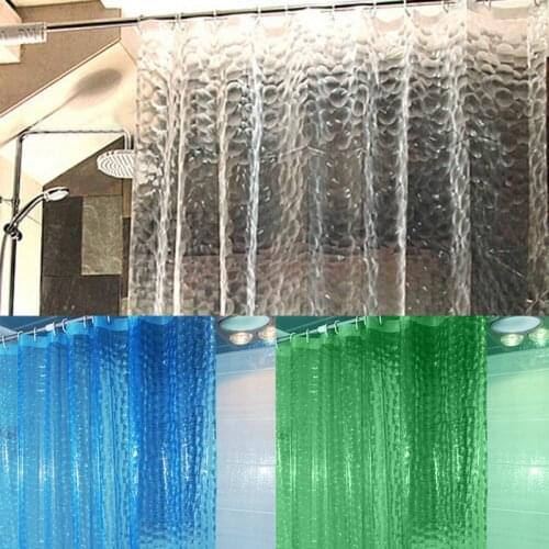 Shower Curtain Mold Proof Waterproof 3D Thickened Bathroom Bath Shower Curtain Home Decor Three Colors 1.8x1.8m 1.8x2.0m