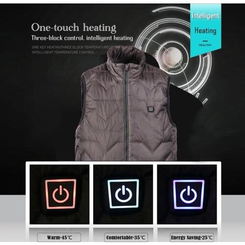 Winter Mens Heated Vest Male USB Heating Waistcoat Battery Thermal Heated Jacket Hiking Outdoor Windproof Power Bank 5V/2A Sale