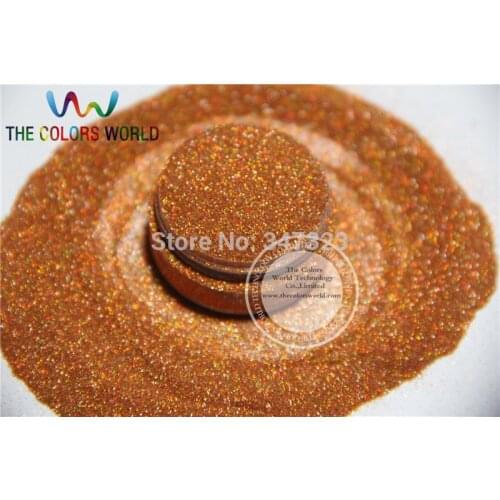 0.1mm Solvent Resistant Holographic Laser Orange color Makeup Glitter Powder Eyeshadow Face Body Cosmetic dust