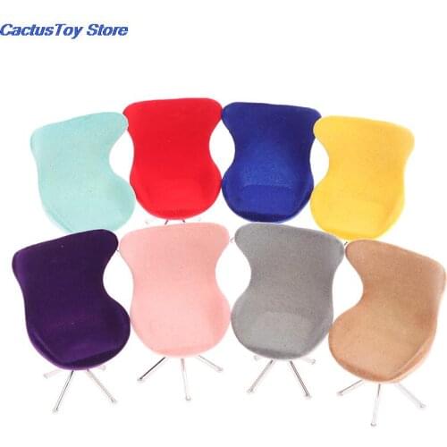 1pc Dollhouse flocking sofa armchair flocking sofa high back chair for kids toy for Dollhouse Decorations