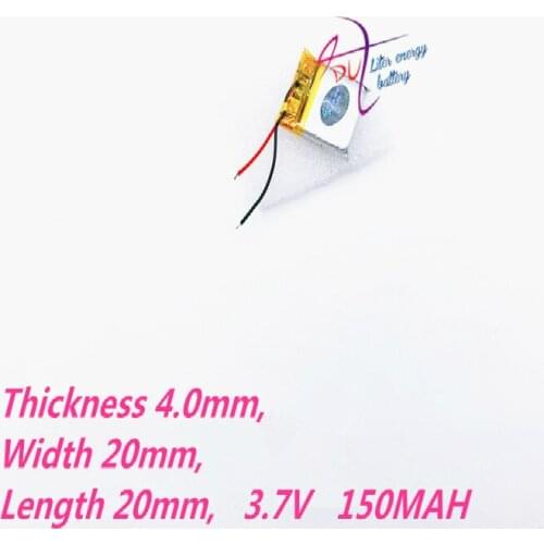 1pcs [SD] 3.7V,150mAH,[402020] Polymer lithium ion / Li-ion battery for TOY,POWER BANK,GPS,mp3,mp4,cell phone,speaker