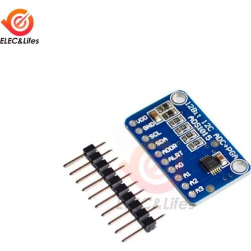 16 Bit I2C ADS1115 ADS1015 Module ADC 4 Channel With Pro Gain Amplifier 2.0V to 5.5V For Arduino RPi
