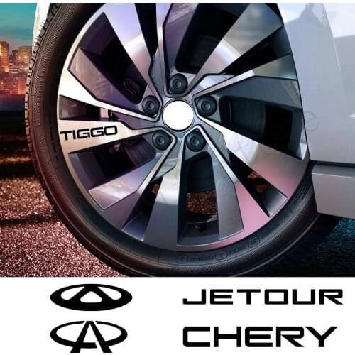 4PCS Car Wheel Rim Sticker For Chery Tiggo 3 5 5x T11 QQ A3 A1 A5 A15 A11 A18 A21 S21 QQ Q21 Q22 Jetour CHERY car Accessories