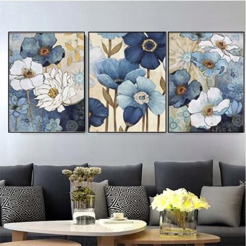 Restaurant Triple Flower Diy Diamond Painting Full Square Round Cross Stitch Mosaic Still Life Diamond Embroidery FlowersZP-4376
