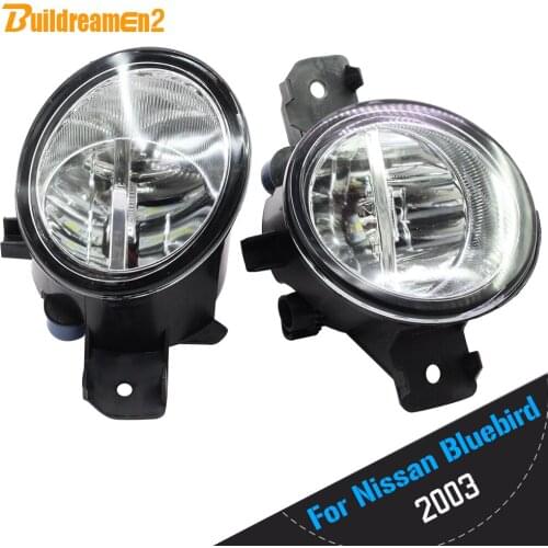 Buildreamen2 For Nissan Bluebird 2003 Car 4000LM H11 LED Bulb Right + Left Fog Light Daytime Running Light 12V High Bright