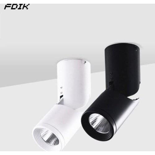 Cylindrical Dimmable Folding LED Downlights 7W 10W 15W 20W COB LED Ceiling SpotLights AC85-265V LED Wall Lamps Indoor Lighting