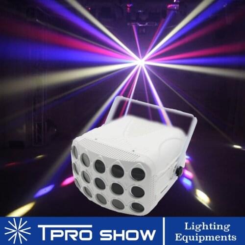 Disco Light RGBW Dmx512 Sound Party Lights Butterfly LED Beam Dj Lighting Effect Disco Lamp for Home/Stage/Club 15 LED Projector
