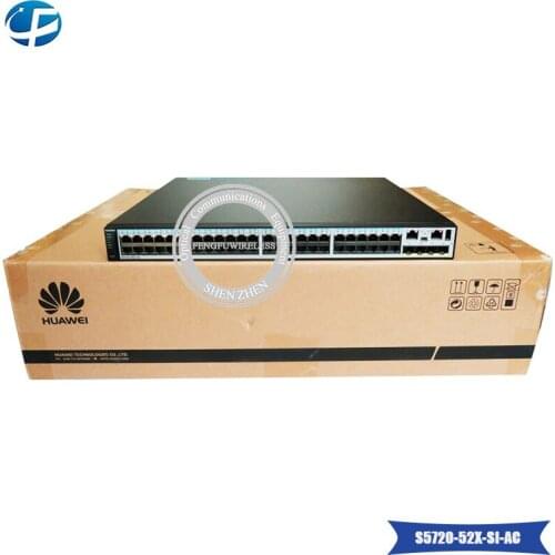Hua wei S5720-52X-SI-AC Layer 3 Ethernet switch, 48 x Ethernet 10/100/1000 ports, 4 × 10 Gig SFP+, 336 Gbit/s 132 Mpps switch