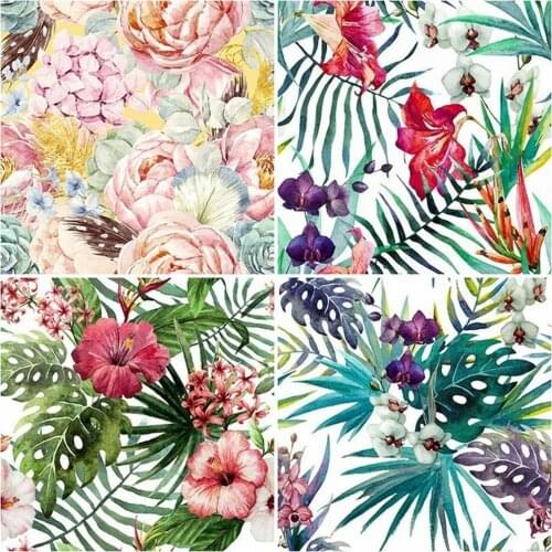 HUACAN 5D DIY Full Square Diamond Painting Cartoon Flower Diamond Embroidery Cross Stitch Rhinestone Mosaic Decoration Home Gift