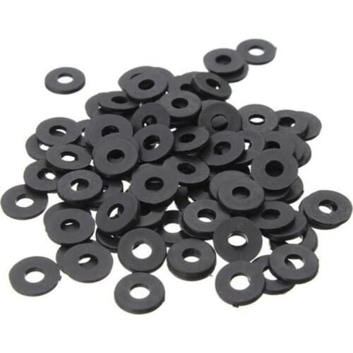 M3 x 6mm x 1mm Nylon Flat Insulating Washers Gaskets Spacers Black 200PCS