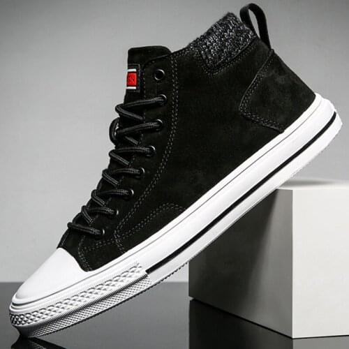 High Top Sneakers Men Breathable Fashion Vulcanize Shoes Casual Breathable Wild Canvas Tenis Masculino Zapatilla Hombre R6-47