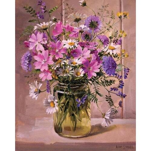 Flower White Daisy 5D Diy Diamond Painting Full Square diamond Mosaic drill icons Daimond Embroidery Rhinestones Paint