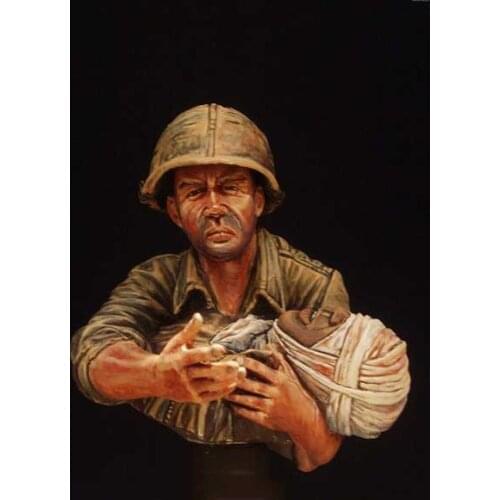 New Unassembled 1/10 ancient man injured bust (WITH BASE ) Resin Figure Unpainted Model Kit