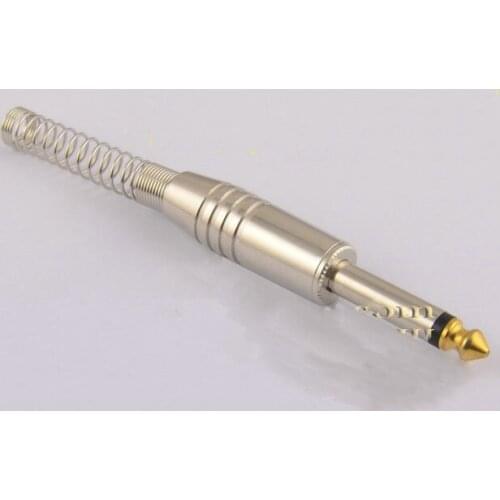 Wholesale 10pcs/lot male 1/4" mono 6.35mm PLUG FOR MIC Microphone Speaker 5252