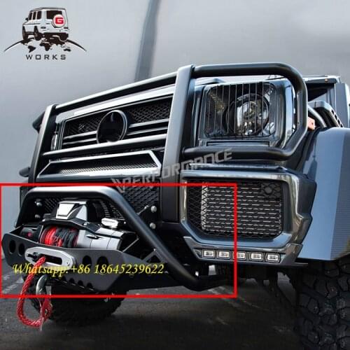 Front winch bracket with winch for g wagon W463 W463A G63 G500 4X4 winch guard kit stainless steel