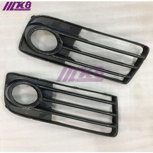 Fit for audi 08-13 TT TTRS TTS Carbon Fiber Front Fog Lamp Frame Front bar fog lampshade cover tuyere