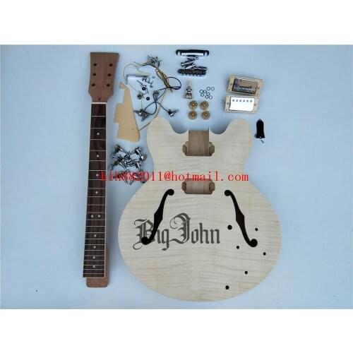 Semi Finished Electric Guitar,Semi Hollow Body&Rosewood Fingerboard with All Chrome Hardware BJ-367
