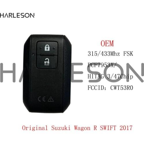 2btns Smart Card Remote Car Key 315MHz 433.92MHz For Suzuki Wagon R SWIFT 2017 with PCF7953X HITAG 3 47 CHIP No Emergency Key