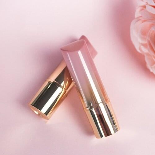 Empty lip tubes Peach pink gold gradient lipstick tubes empty tubes packaging material 12.1mm lipgloss tubes