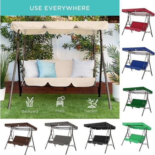 Garden Swing Canopy Top Cover Waterproof Outdoor Swing Chair Hammock Canopy Roof Canopy Replacement Swing Chair Awning