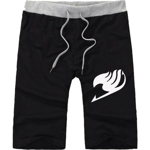Japan anime Fairy Tail shorts teenagers cotton Loose Sport Short Pants Men Summer Male Sweatpants Fitness Workout Shorts