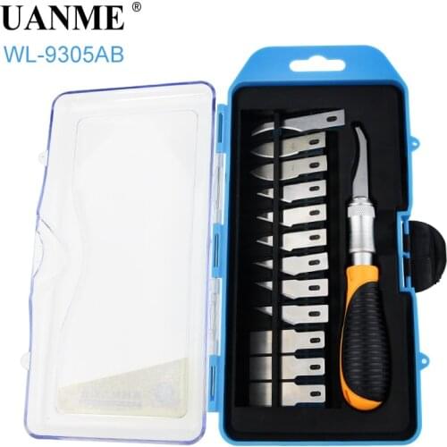 UANME WL-9305AB Gravers Wood Carving knife Hobby DIY Engraving cutting Sculpture Knife