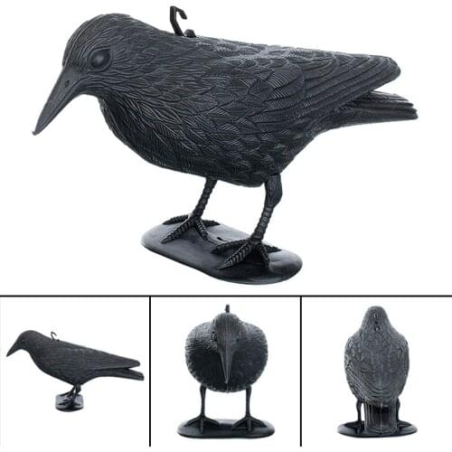 Garden Decoration Hunting Bait Crow Garden Decoration Simulation Fun Durable Small Yard Decoration GRSA889