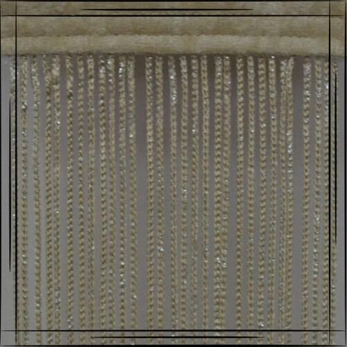 Gülpınar Curtain Beige Silver Lurex Thick Chain Rope Curtain