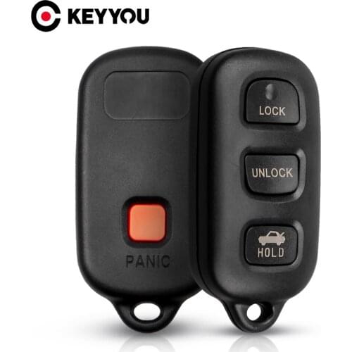 KEYYOU 20x Replacement Car Key Shell For Toyota Camry Solara Corolla Sienna 4Runner 2003-2008 Keyless Case 3 Button With Panic