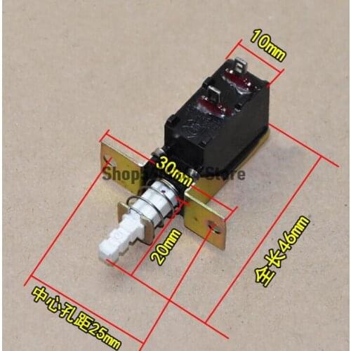 1pc 10A 250V 2Pins Lampblack Machine Latching Key Switch