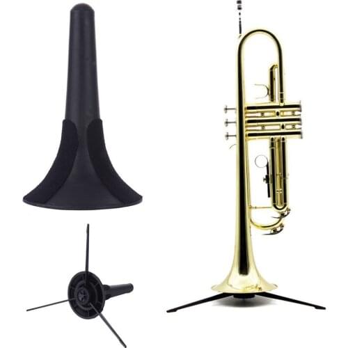 1pc Foldable Trumpet Tripod Holder Stand Metal Brass Leg Instrument Accessories Three Feet Design Stable Support Tool Part