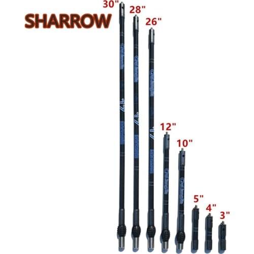 1Pc Archery Carbon Stabilizer Bar Bow Balance Rod Short Side Extender Long Damping Rod For Outdoor Sports Shooting Accessories